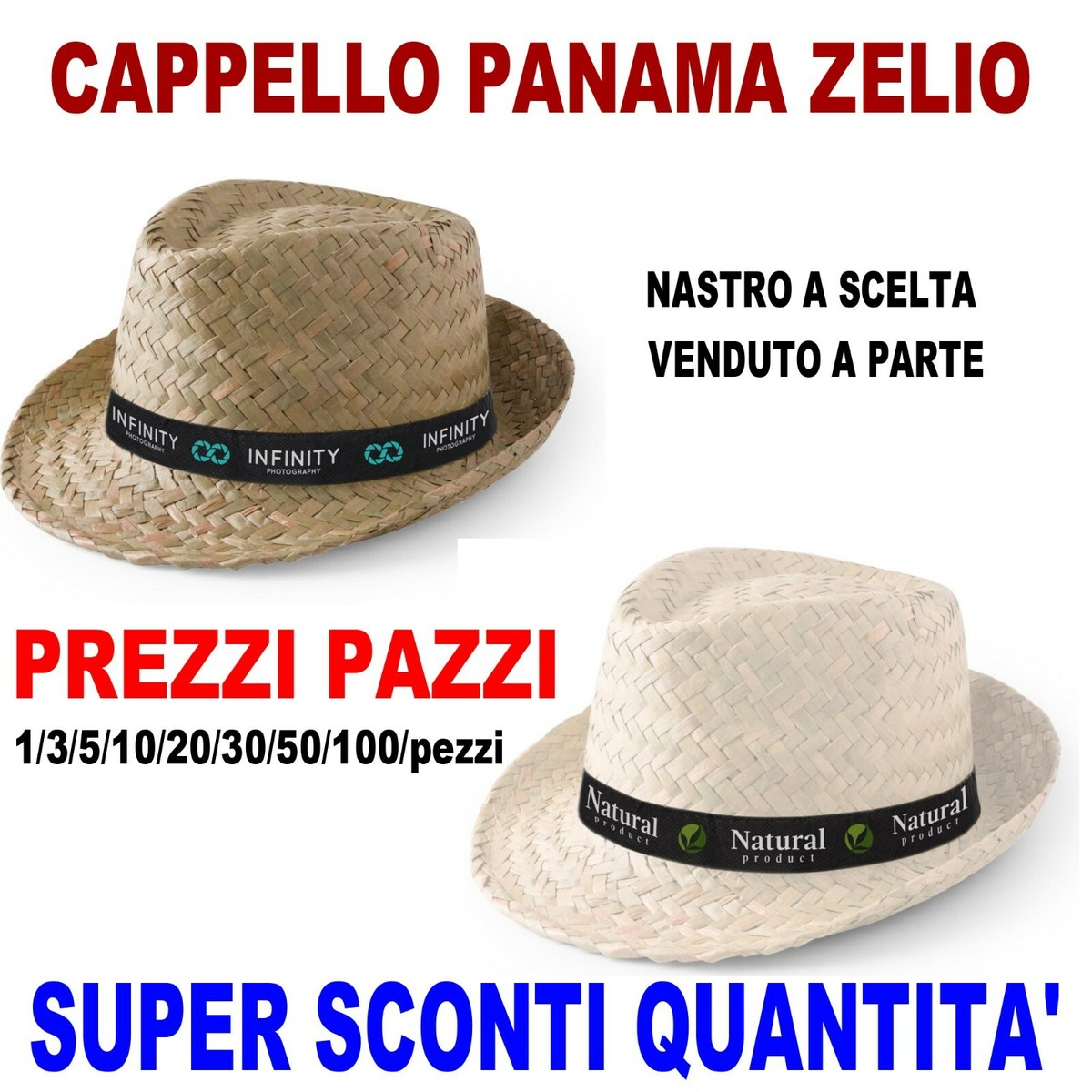 CAPPELLO CAPPELLI DI PAGLIA PANAMA AMERICANO ALOHA COWBOY MARE