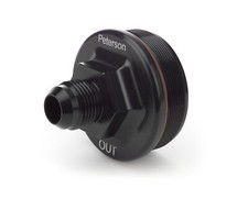 Peterson 09-0400-003 Fuel Filter End Cap 10AN Male Aluminum Black Anodized