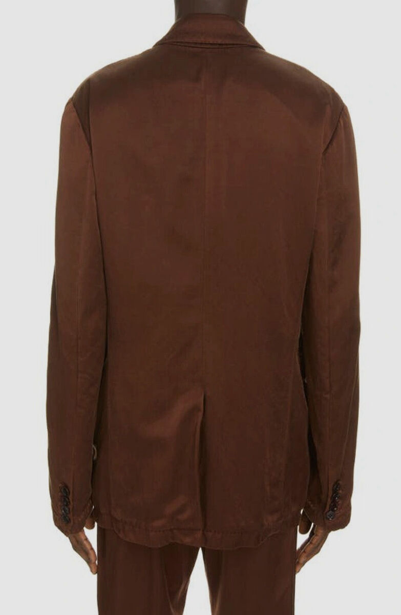 $1025 Dries Van Noten Men's Brown Balfour Cupro & Cotton $1025 Dries Van Noten Men's Brown Balfour Cupro & Cotton