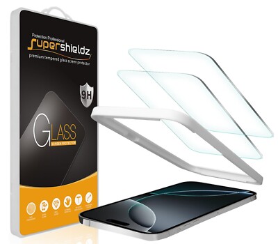 2X Tempered Glass Screen Protector for iPhone 16 Pro (6.3 inch) (With Tray)
