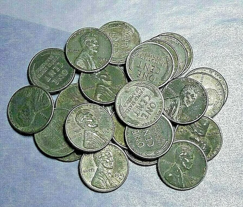 1 (ONE) 1943-S STEEL LINCOLN CENTS "F" FINE OR BETTER (RUST FREE) RANDOM PICK