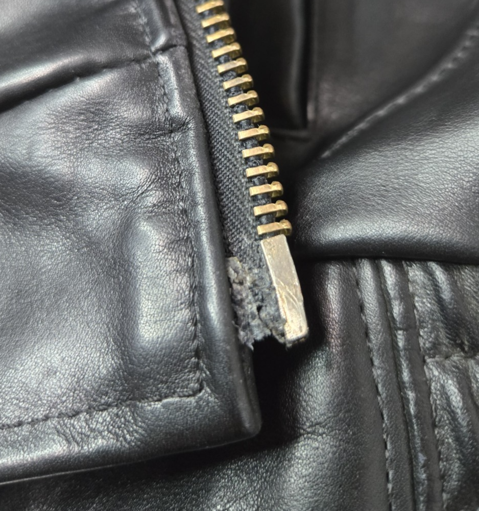 Vanson Vintage Marauder Heavy Black Leather Motorcycle Jacket Mens