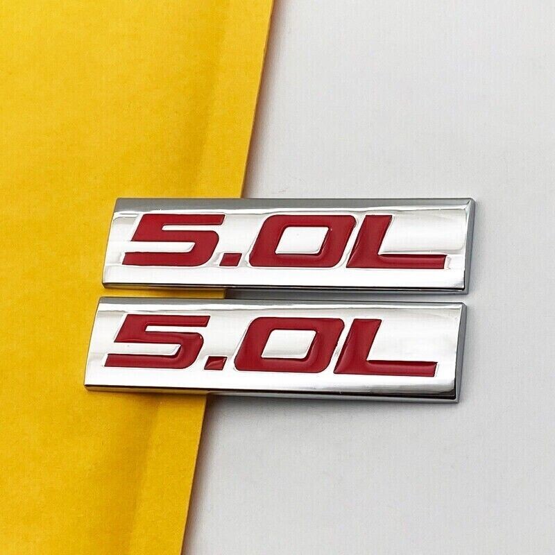 Aluminum Chrome Black Car Decal DNA Motoring 6.0L Emblem Badge