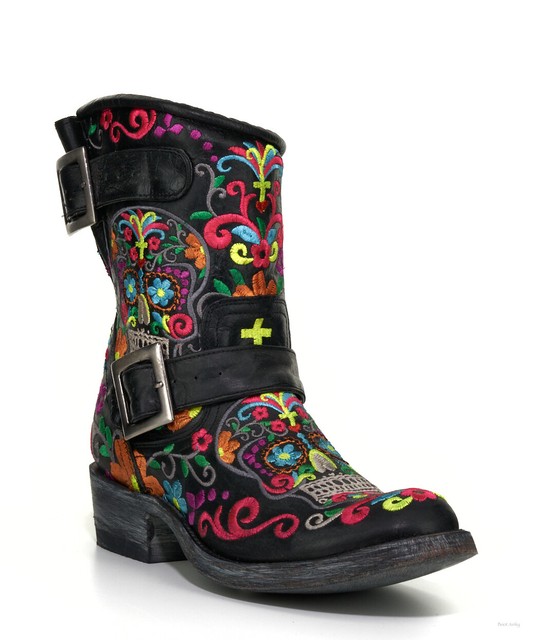 sugar skull cowboy boots