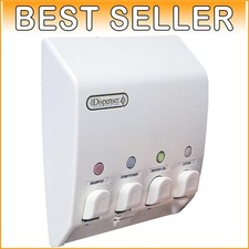 Classic Shower Dispenser: Convenient 4-Chamber Solution for Clutter-Free Showers