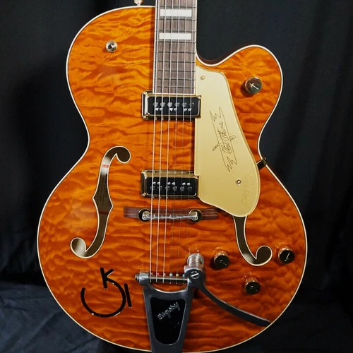 Gretsch G6120TGQM-56 Quilt Top LMT ED Chet Guitar Round Up Orange