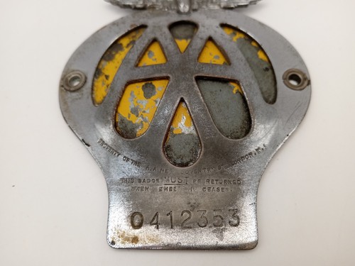 0412353 Classic Car AA Shield Badge Grill Bonnet Emblem Mini Austin Morris Cars - Picture 3 of 6