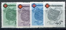 FRANZ&Ouml;SISCHE ZONE W&Uuml;RTTEMBERG 1949 40-43 ** POSTFRISCH LUXUS SATZ R-K 160&euro;(I1460