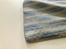 STUNNING Charvet Grey Silver Blue Striped Power Silk Tie France