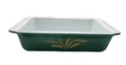 VTG HTF Pyrex 575-B 2 Quart Promotional Pan Emerald Green w/ Gold Wheat - No Lid