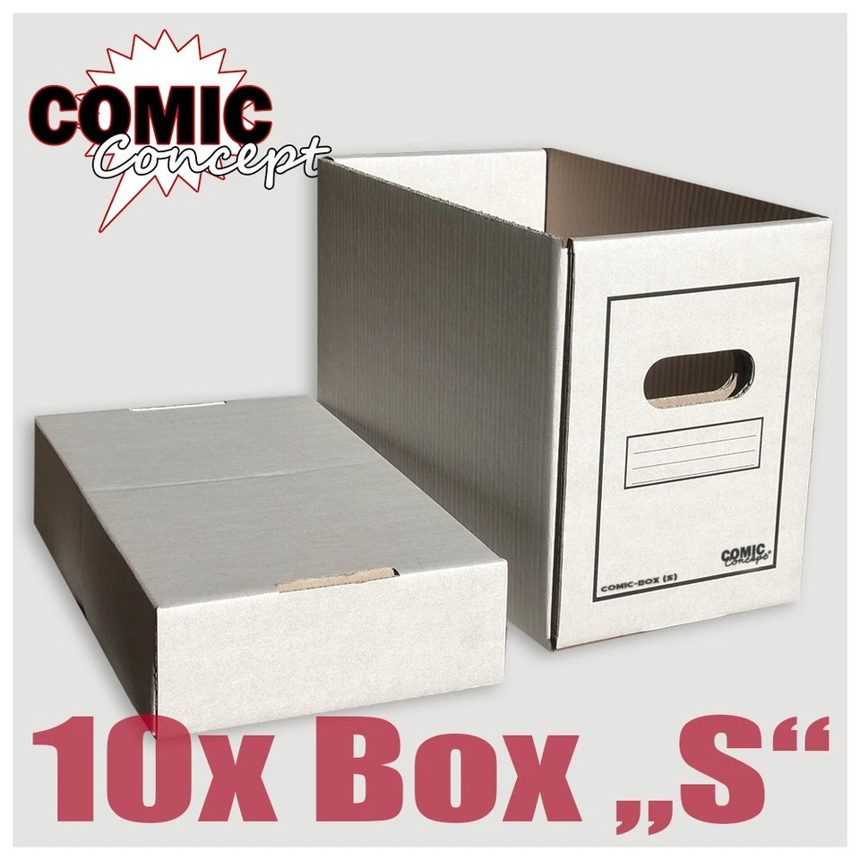 Comic Concept 10x Comic Box (kurz) mit Deckel stapelbar Karton NEU - Bild 1 von 1