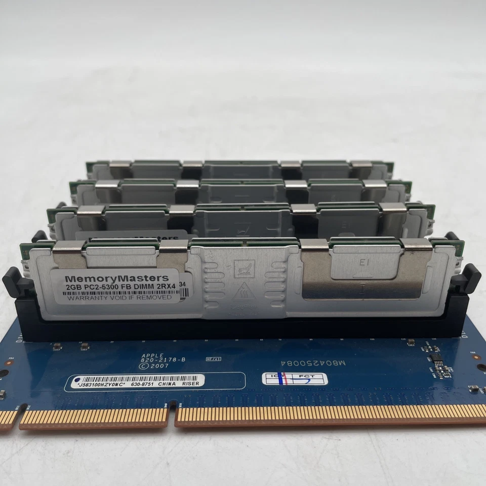 GENUINE APPLE 820-2178-B 630-8751 APPLE MAC PRO MEMORY RISER CARD with 4x2GB RAM - Image 3 of 3