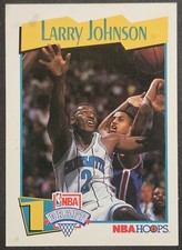 1991-92 NBA Hoops #47 Larry Johnson Rookie RC Charlotte Hornets