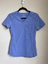 Cherokee Infinity V-Neck Tuck In Top Women's Scrubs Size XXS Ceil Blue