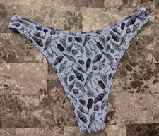 NWT VICTORIA'S SECRET PINK BLUE ICE CREAM CONE POPSICLE STRAWBERRY THONG PANTIES