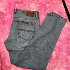 Buffalo David Bitton Jeans Men's 36x32 Mid Rise Slim Stretch Axel Light Wash