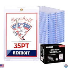 40-Pack Magnetic Card Holders - Premium 35PT One Touch Cases with UV Protection