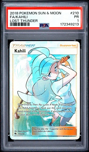 Kahili PSA 1 2018 Pokemon Sun & Moon Lost Thunder #210 POP 2