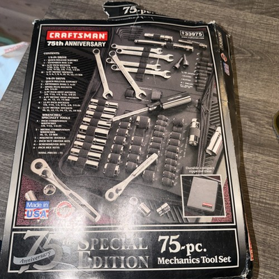 #ad Rare Sears Craftsman USA 75th Anniversary Mechanics Tool Socket Set 33975 Nos $329.00