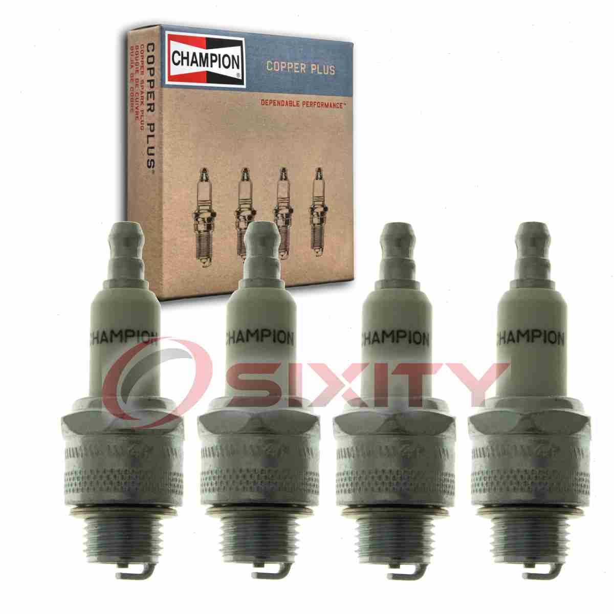 4 pc Champion Copper Plus 845 Spark Plugs for LM46 J17LM GL4 CS42 CS4 B4LMY rw
