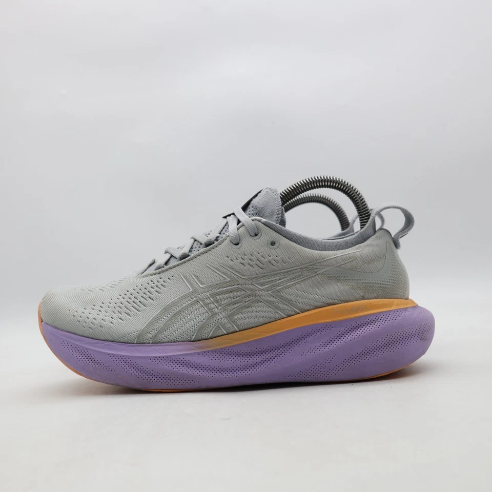 Zapatos para correr Asics Gel-Nimbus 25 para mujer talla 8 gris ancho/púrpura 1012B437 Foto 4 de 4