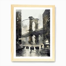 Brooklyn Bridge 2 Art Print Framed Wall Art Poster Canvas Print Picture