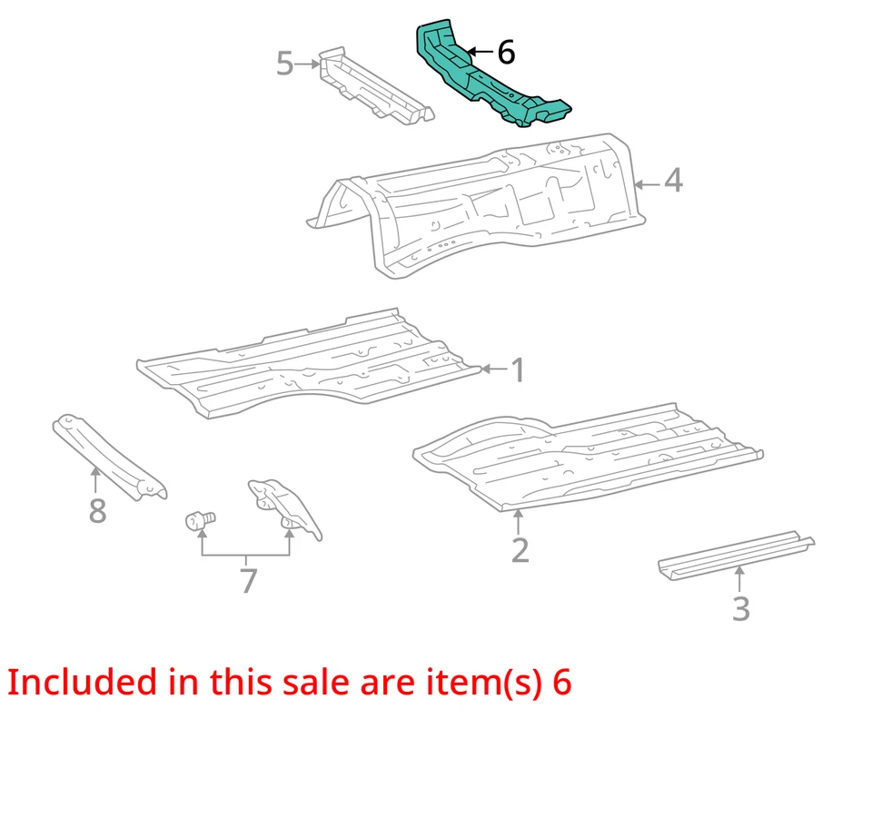 Toyota REINFORCE SUB-ASM FR FLR C 5705430012 NUEVO OEM Foto 2 de 3