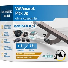 ANHÄNGERKUPPLUNG für VW Amarok ab 23 starr GDW +13pol E-Satz JAEGER