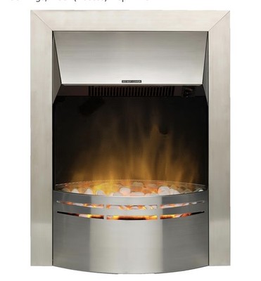 Dimplex Dakota Edelstahleinsatz Optiflame elektrisches Feuer mit Flammeneffekt 2kW