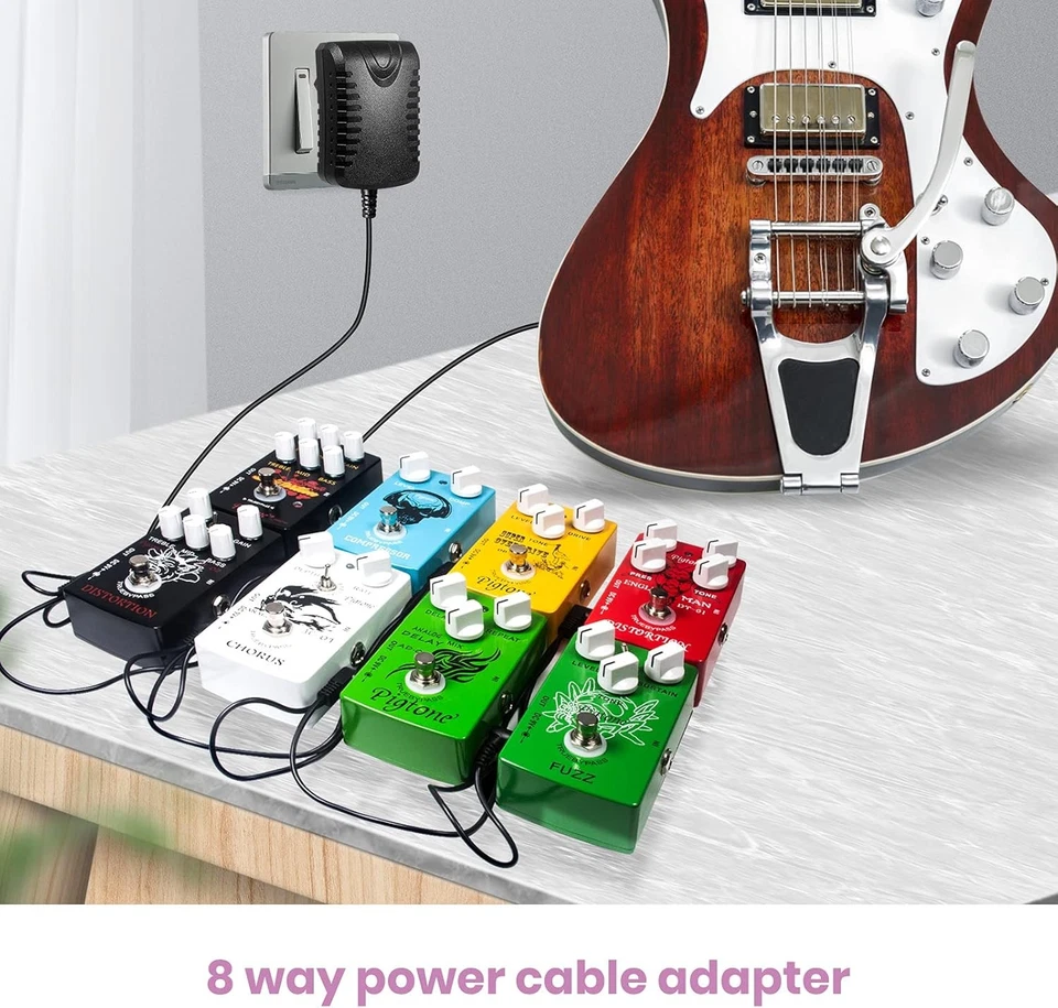 Гитарный источник питания переменного тока настенное зарядное устройство адаптер 9V DC 1A 1000mA 9V1A 1TO8 адаптер  - Изображение 2 из 4