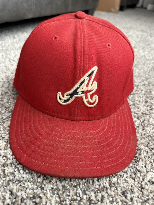 2009 Atlanta Braves Stars and Stripes New Era Cap 7 1/2 USA MADE No New Era Logo