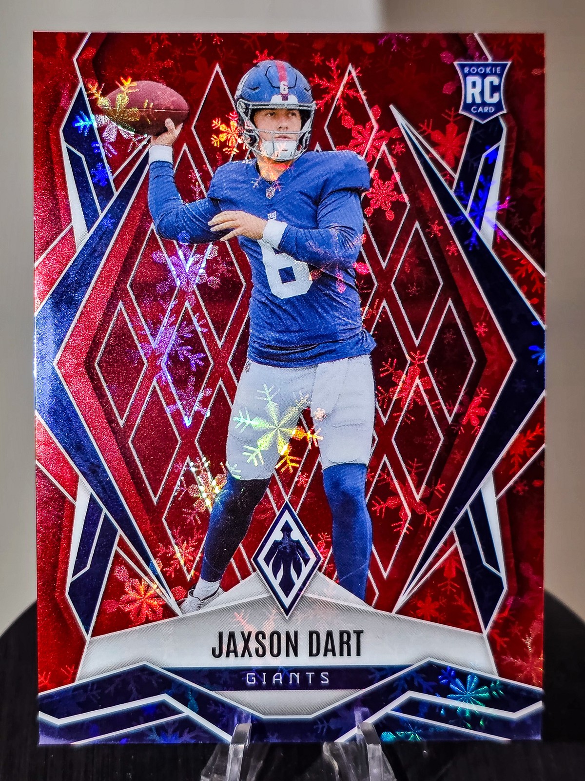 2025 Panini Phoenix - Rookies Jaxson Dart #200 Red Winter /399 (RC) Giants