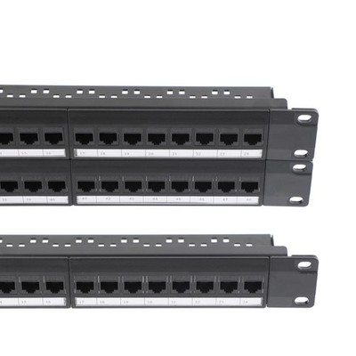 19'' Patchpanel Cat6 Keystone Module Netzwerkschrank 24/48 Port