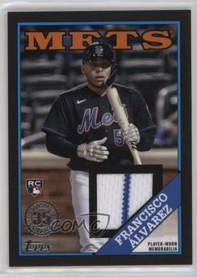 2023 Series 2 1988 Topps Baseball Relics Black Francisco Alvarez Rookie RC 3c2