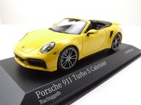 Porsche 911 992 Turbo S Cabrio 2019 Gelb Modellauto 1:43 Minichamps