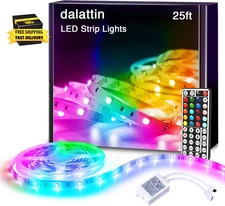 Led Lights for Bedroom 25Ft RGB 5050 Led Strip Lights Color Changing Kit with 44