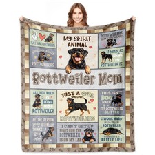 Rottweiler Gifts for Women Rottweiler Blankets 60''x50'' Rottweilers Gifts fo...