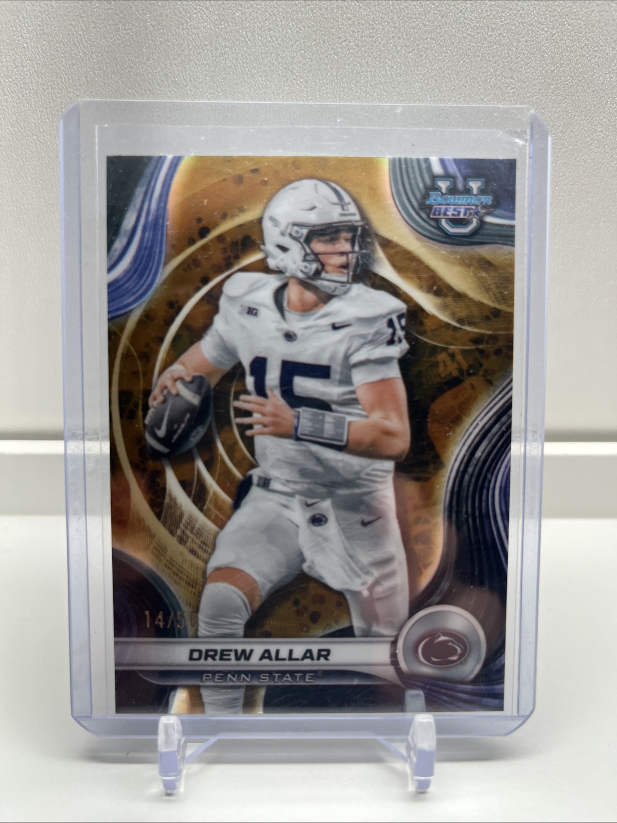 2024 Bowman Best U Drew Allar Gold Refractor /50 #3 PSU