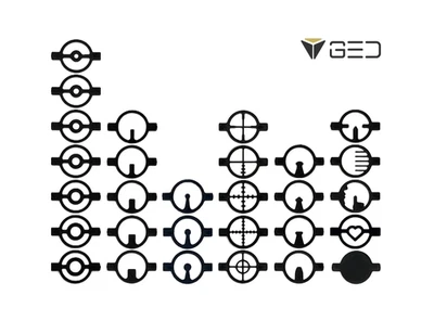 GED 29pc Globe Front Sight Insert for Anschutz Walther Weihrauch Daisy Lyman