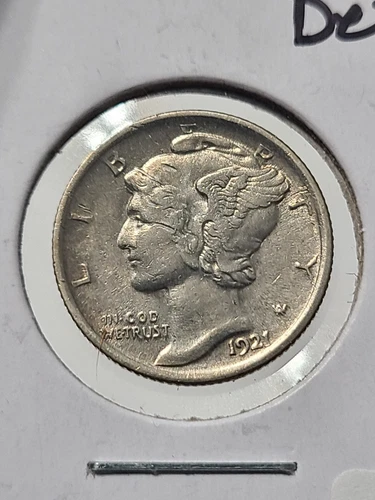 1921 Mercury Dime,  Key Date, Rare In This Condition.