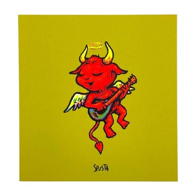 Marq Spusta ''Mandolin Angel'' (Absinthe) Micro Print