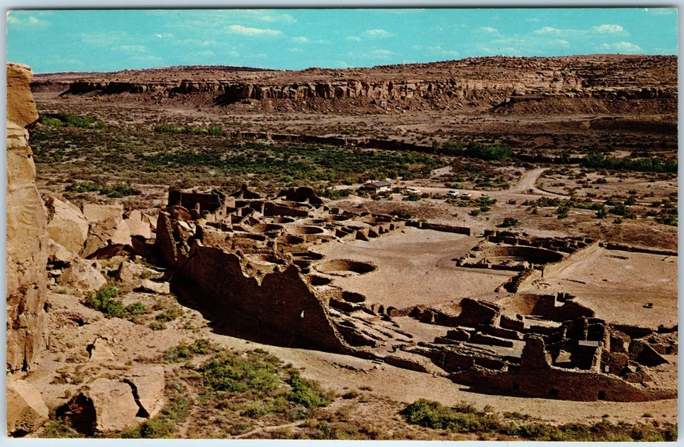 1966 Farmington, NM Pueblo Bonito Ancient Prehistoric Aztec Ruins Chaco PC A239 - Image 2 of 3