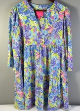 Lilly Pulitzer Dew Drop STAY FLY MARTINE DRESS Lileeze Swing 3/4Sleeve Women's S