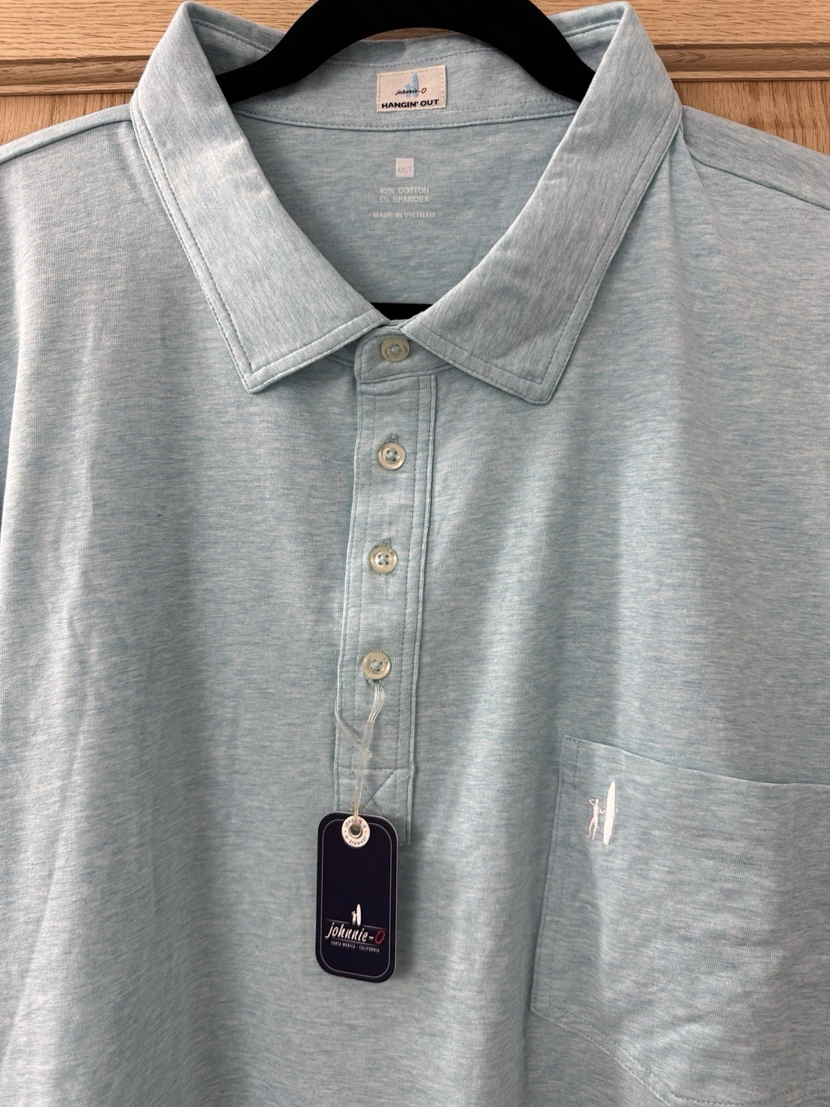 Johnnie-O Hangin'Out Heather Original Blue Crush Polo Shirt 4XL Tall Golf Logo
Opens in a new window