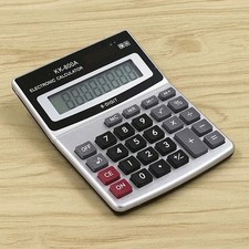 8-Digit Desktop Calculator Standard Function Dual Power Calculator Solar and AA