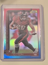 2025 Topps Chrome - Cade Otton Red White Blue Refractor #284 Buccaneers