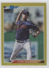 2020 Bowman Heritage Chrome Prospects Gold Refractor 12/50 Chris Vallimont 1c7