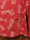 Coca Cola Red White Flannel Collar PJ Pajamas Top Shirt M Medium Women Unisex — photo 6