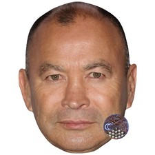 Eddie Jones Celebrity Mask, Flat Card Face, Fancy Dress Mask