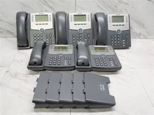 Lot of 5 Cisco SPA508G 8-Line VoIP Business IP Phone - POE Office Desk Telephone